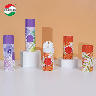 Made in China Packaging Factory Kraft Paper Material White Cardboard Paper Tube Packaging for Powder with Small Hole Switch Cover