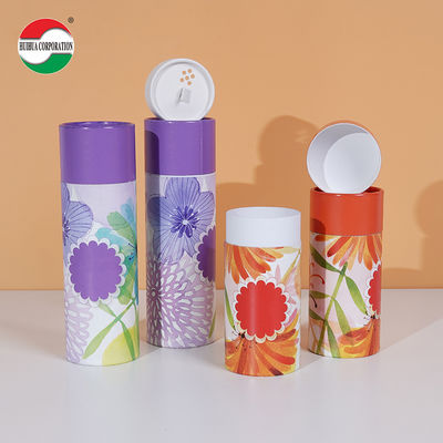 Made in China Packaging Factory Kraft Paper Material White Cardboard Paper Tube Packaging for Powder with Small Hole Switch Cover