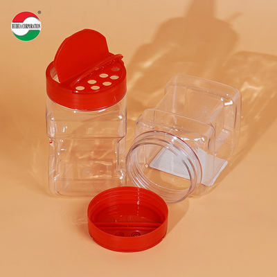 PET Plastic Spice Jar with PP Flip Lid Salt Pepper Seasoning Container for Kitchen Storage