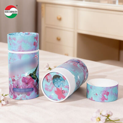 Customized Cylinder Packaging Tube for Branding Products Boxes with Window and Big Open for Laundry Perfume Beads Cosmetic