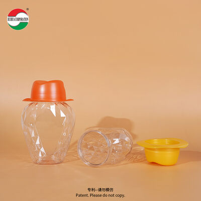 New Product Hat-Shaped Lid PET Can Plasticbottle Food Grade Wide Mouth Cans Hot Sale Factory Made