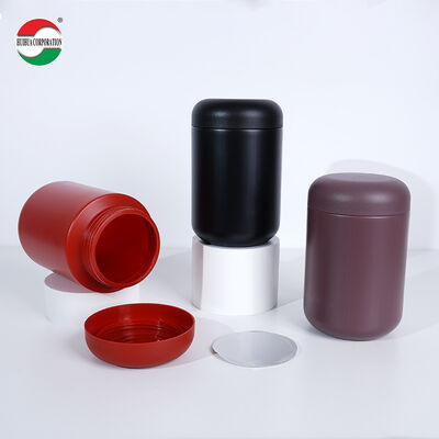 1200ML Red Black Custom Color Food Grade Jar HDPE Plastic Food Candy Milk Powder Bottle With Wide Mouth