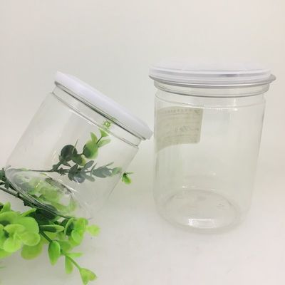 Aluminum Pull Tab Lid Clear Plastic Cylinder Containers/Food Packaging Canister