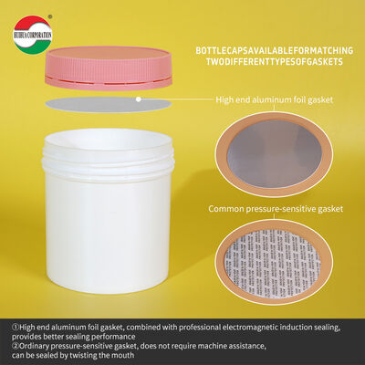 HDPE Plastic Vitamin Bottle Food Grade Jar Wide Mouth Manufacturing Wholesale Cylinder Screw Top