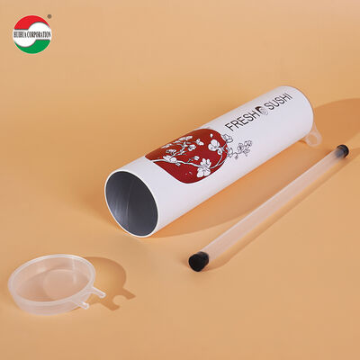 Custom Printed Eco-friendly Push Pop Sushi Cylinder Paper Tube Disposable Food Grade Sushi Packaging