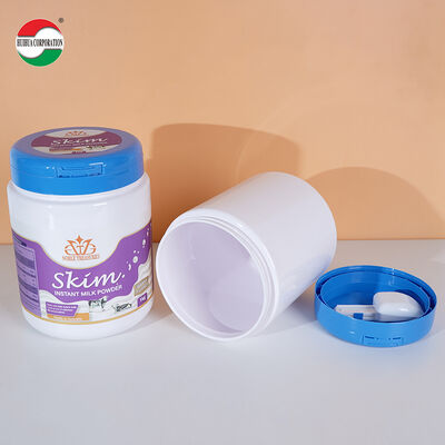 2200ML 2600ML New Style Custom Logo Food Grade Plastic Milk Powder Can Plastic Cap with Scoop
