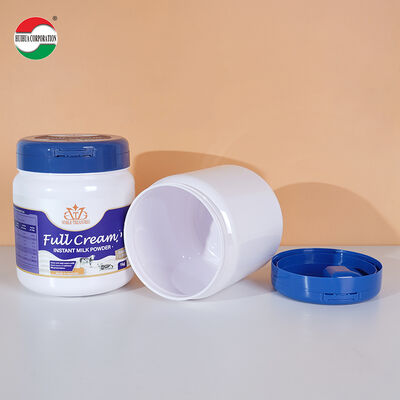2000ML Food Grade PET Cans For Powdered Milk With Flip Plastic Cap And Spoon Empty Food Grade PET Jar With Lid