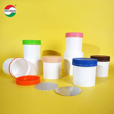 Food Grade HDPE Plastic Bottle Recyclable Supplement Containers Custom Logo Print For Vitamin Tablets Capsules Packaging