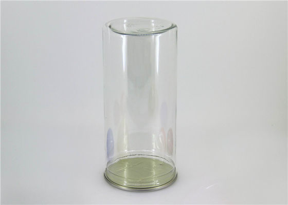 Clear Plastic Cylinder for Food Grade PET Canister with Large Capacity for Dry Fruit Nut Snack Food Tea Cookies Powder etc