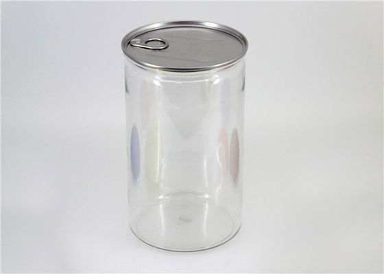 Clear Plastic Cylinder for Food Grade PET Canister with Large Capacity for Dry Fruit Nut Snack Food Tea Cookies Powder etc