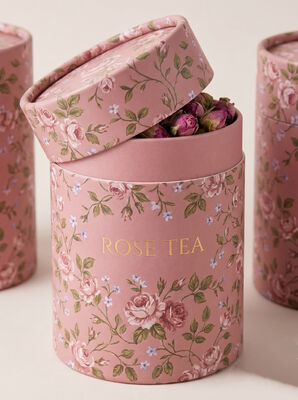 Custom Logo Food Grade Round Kraft Paper Tube Gift Boxes Cylindrical Paper Cans for Matcha Tool Set Tea Storage