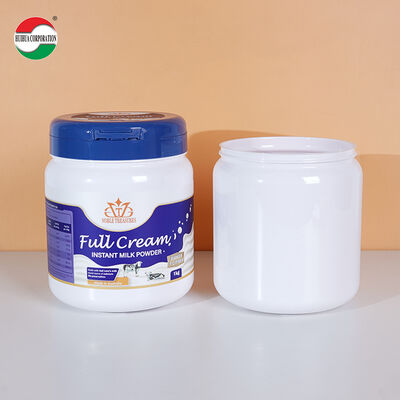 Food Grade PET Plastic Jar Milk Powder & Protein Powder Storage Container with Peel-off Lid
