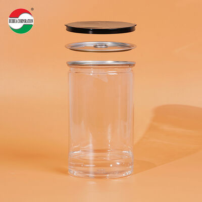 Wholesale Clear PET Seasoning Can, Food Safe Spice Packaging with Aluminum Easy Open End, Custom Logo Available