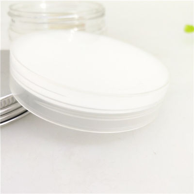 100ml Clear Plastic Cylinder With Aluminum Lid / Empty Cosmetic Jars