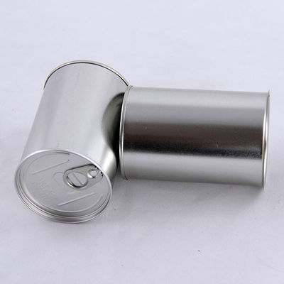 Straight round tin Plate cans / canisters for cooked food / drink / fruit
