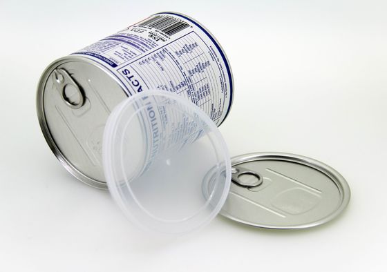 CMYK 4 color offset printing Paper Composite Cans For Baby Foods , Easy Open Lid