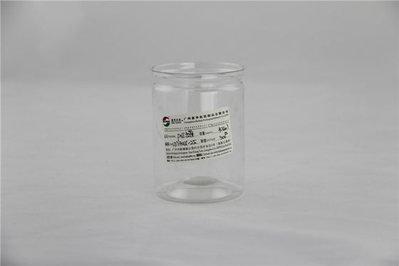 550ml Easy Open Clear Plastic Cylinder PET Can For Food / Cookies Packing
