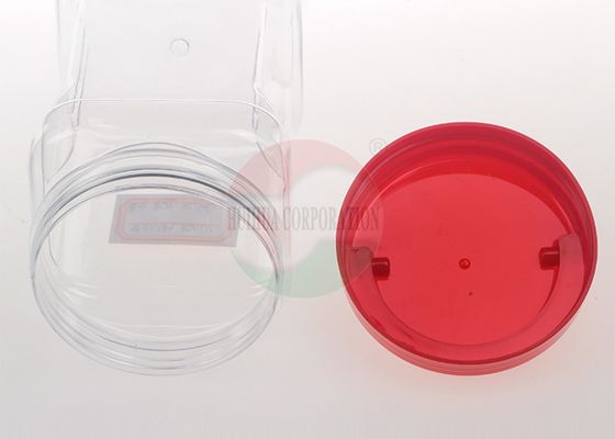 Square Food Grade Clear Plastic Jars With Silk Screen Printing