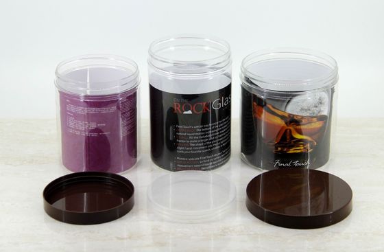 Promotional Food Packaging Clear plastic pet Jars witn PE cap 100mm