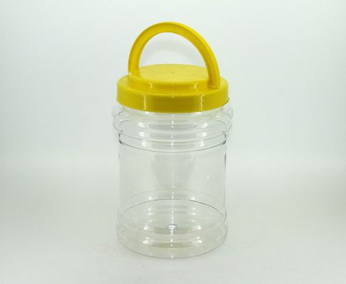 Food Grade Clear Pet Jars With Handle 190ml , clear plastic jars with lids