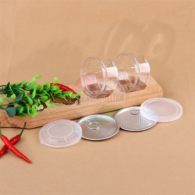 Good Airtight 100ml 120ml Small Capacity Plastic Can for Oil Spice Powder Easy Take Plastic Jar Clear Plastic Cylinder