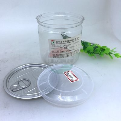 FDA SGS Clear Plastic Cylinder  Round Shape Candy PET Can Air - Proof