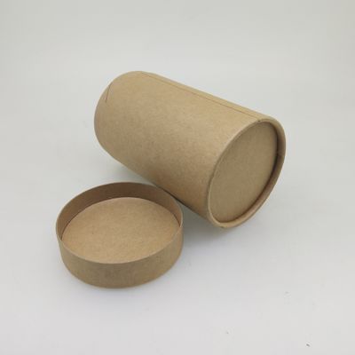 Biodegradable Full Kraft Paper Tubes Embossing Logo For Tea / Dried Food