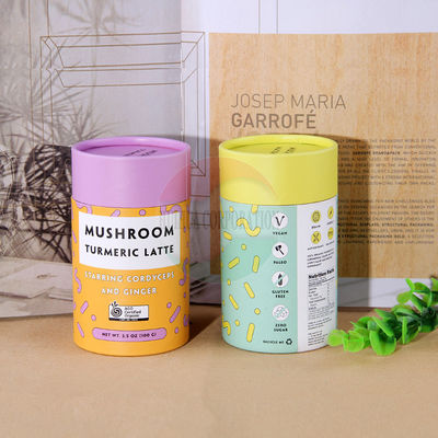 Easy Open End Lid 150mm Paper Tube Box For Tea Custom Logo Printing