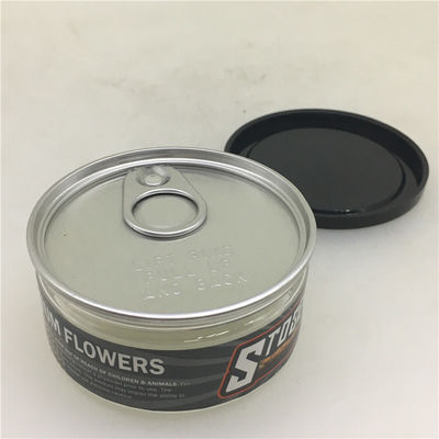 Easy Open 100ml Clear Plastic Cylinder Weed Packaging Can