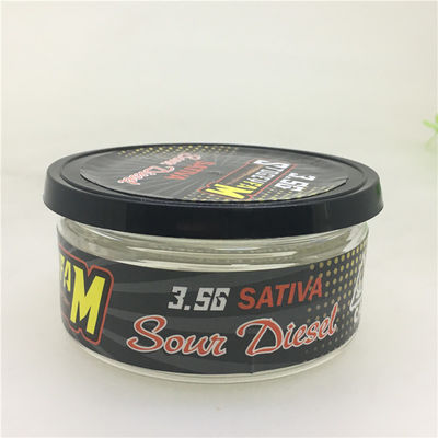Easy Open 100ml Clear Plastic Cylinder Weed Packaging Can
