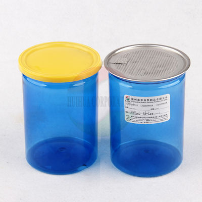 Sealable Jar Wide Mouth With Aluminum Lid And PE Lids Nuts And Cookies Storage Containers Candy And Snack Jar Transparent Food Grade Jam Jar Plastic PET