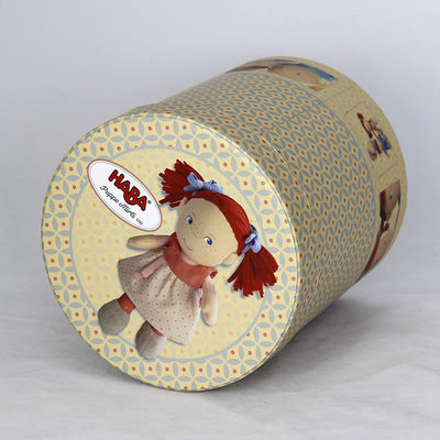 Eco-friendly Round Paper Cans Packaging with Custom Logo  for Clothes , Doll ,  Gift , Toys