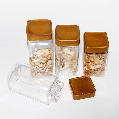 Transparent Food Plastic Cans Wholesale PET Food Jars Transparent Wide Mouth Plastic Bottle Plastic Spice Jar