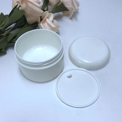 Cosmetic Container 100ml 50ml White PP Plastic Cream Jar With Silver Edge