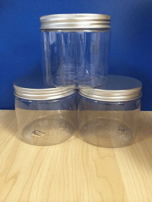 500ml ODM Labeling Clear Plastic Cylinder Food Grade Canned Tubes