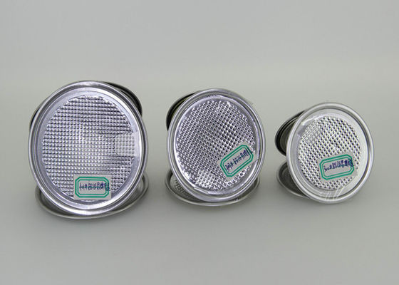 Environmental food packing Aluminium Foil tin can Lids 73 mm Diameter