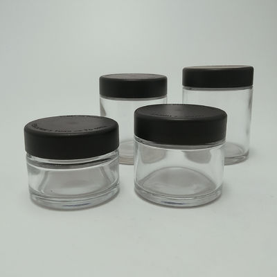 3oz Childproof Clear Containers Herbs Flowers Glass Jar CBD Flowers Jar