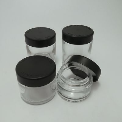 3oz Childproof Clear Containers Herbs Flowers Glass Jar CBD Flowers Jar