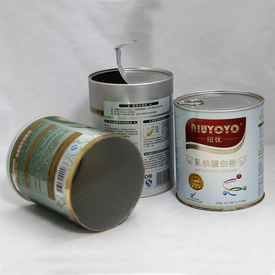 Food Grade Moisture Proof Paper Composite Cans with Easy Open Lid for Milk Powder Nutrition Powder
