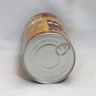 Eco-friendly Cylinder Full Opening Easy Open Lid Paper Composite Cans for Dried Fruits Nuts Coffee