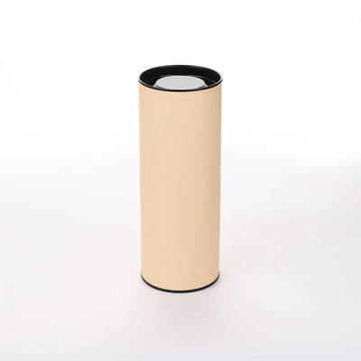 Gold Stamping Paper Composite Cans Custom Cylinder Round Tube Packaging With Lid
