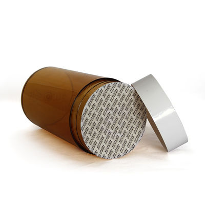 700ml Clear Plastic Cylinder Tubes , Golden PET Can With Screw Lid