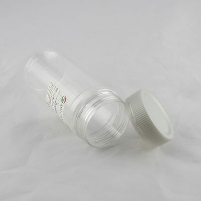 300ml Clear Plastic Cylinder Tubes , White PP Plastic Screw Lid
