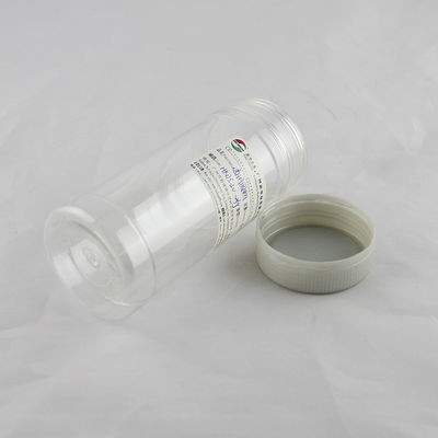 300ml Clear Plastic Cylinder Tubes , White PP Plastic Screw Lid