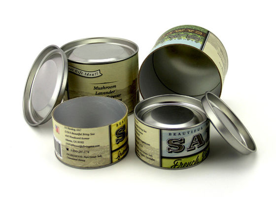 Food Grade Airtight Cardboard Paper Coffee Cans Easy Open Lid