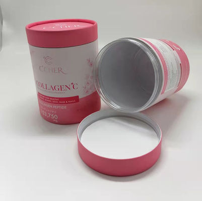Factory Embossing Carbon Paper Composite Cans Inner PET Screw Jar Protein Powder Packaging