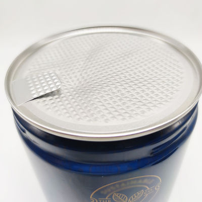 Custom Printed Round Tin Plate Cans With Aluminum Foil Lid Colorful Screw Tube
