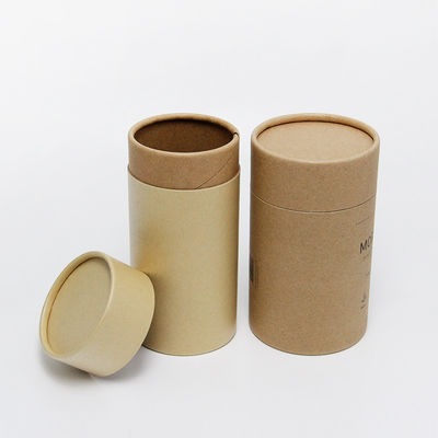 Custom Printed Cylinder Kraft Paper Tube Recyclable Tea Packaging Containers