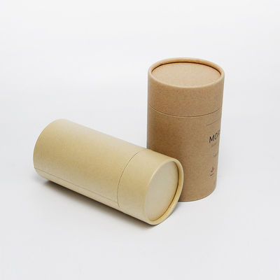 Custom Printed Cylinder Kraft Paper Tube Recyclable Tea Packaging Containers