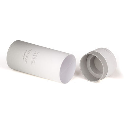 OEM White Cosmetic Cardboard Tube Packaging with Silk Screen Printing